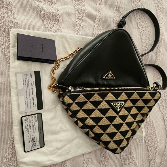 PRADA Double Triangle Symbole Mini Bags - Picture 1 of 10